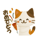 フェルト＊ネコ（白）（個別スタンプ：11）