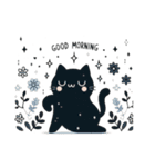 黒猫のクロてぃおスタンプ03 ナチュラル❉°（個別スタンプ：1）