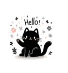 黒猫のクロてぃおスタンプ03 ナチュラル❉°（個別スタンプ：3）