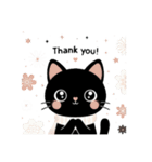 黒猫のクロてぃおスタンプ03 ナチュラル❉°（個別スタンプ：9）