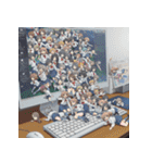 大量！女子高生の大侵略（個別スタンプ：9）