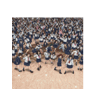 大量！女子高生の大侵略（個別スタンプ：24）