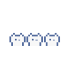 動くドットねこ！！1-1白猫（個別スタンプ：2）