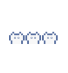 動くドットねこ！！1-1白猫（個別スタンプ：3）