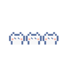動くドットねこ！！1-1白猫（個別スタンプ：4）