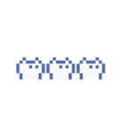 動くドットねこ！！1-1白猫（個別スタンプ：5）