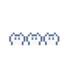 動くドットねこ！！1-1白猫（個別スタンプ：6）