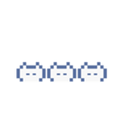 動くドットねこ！！1-1白猫（個別スタンプ：8）