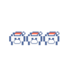 動くドットねこ！！1-1白猫（個別スタンプ：9）