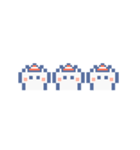 動くドットねこ！！1-1白猫（個別スタンプ：11）