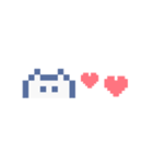 動くドットねこ！！1-1白猫（個別スタンプ：12）