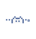 動くドットねこ！！1-1白猫（個別スタンプ：15）