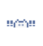 動くドットねこ！！1-1白猫（個別スタンプ：16）