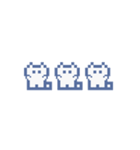 動くドットねこ！！1-1白猫（個別スタンプ：19）