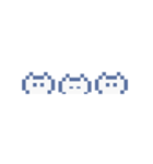 動くドットねこ！！1-1白猫（個別スタンプ：21）