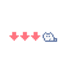 動くドットねこ！！1-1白猫（個別スタンプ：22）