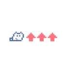 動くドットねこ！！1-1白猫（個別スタンプ：23）