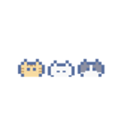 動くドットねこ！！1-1白猫（個別スタンプ：24）