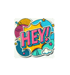 ポップで可愛い英語スタンプ（個別スタンプ：2）