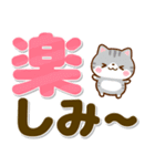 ねこねこにゃんこ♡カラフルBIG文字（個別スタンプ：37）