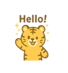 いろんな顔のトラ（英語ver.）（個別スタンプ：1）