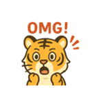 いろんな顔のトラ（英語ver.）（個別スタンプ：8）