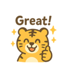 いろんな顔のトラ（英語ver.）（個別スタンプ：28）