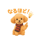 ふわもこトイプー＊毎日使える8表情（個別スタンプ：3）