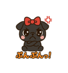 黒パグが大優勝スタンプ（個別スタンプ：8）