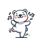 小白熊のいい気分（個別スタンプ：35）