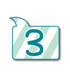 （デカ文字）数字記号の吹き出しスタンプ（個別スタンプ：3）