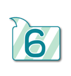 （デカ文字）数字記号の吹き出しスタンプ（個別スタンプ：6）