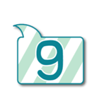（デカ文字）数字記号の吹き出しスタンプ（個別スタンプ：9）