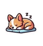 シュールでかわいいコーギーのスタンプ（個別スタンプ：6）