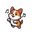 シュールでかわいいコーギーのスタンプ（個別スタンプ：8）