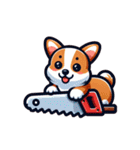 シュールでかわいいコーギーのスタンプ（個別スタンプ：20）