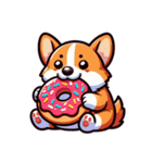 シュールでかわいいコーギーのスタンプ（個別スタンプ：21）