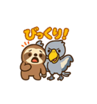 ナマケモノとハシビロコウの仲良しスタンプ（個別スタンプ：18）