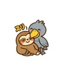 ナマケモノとハシビロコウの仲良しスタンプ（個別スタンプ：36）