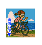 ロードバイクツーリング女子スタンプ（個別スタンプ：12）