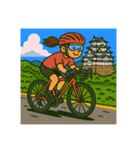 ロードバイクツーリング女子スタンプ（個別スタンプ：32）