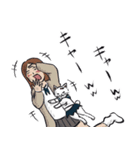志保ちゃん3(無理矢理二足歩行猫)（個別スタンプ：28）
