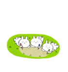 うさぎとうさぎとうさぎ。（個別スタンプ：1）