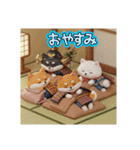 5月は鎧、兜、鯉のぼりのチビ豆柴シリーズ（個別スタンプ：23）