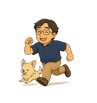お父さんと可愛い友達たち（個別スタンプ：5）
