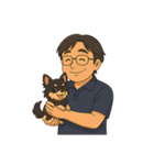お父さんと可愛い友達たち（個別スタンプ：8）