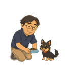 お父さんと可愛い友達たち（個別スタンプ：10）