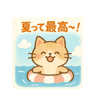 かわいいネコ♪夏編（個別スタンプ：1）