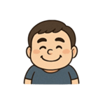 ぽっちゃり男性のリアクション（個別スタンプ：3）