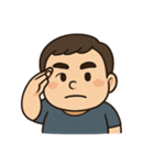 ぽっちゃり男性のリアクション（個別スタンプ：5）